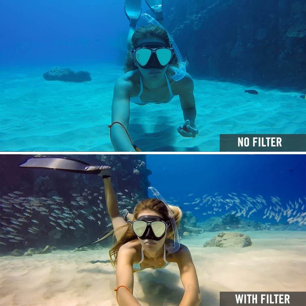 Aqua Filter for GoPro Hero 13, 12, 11, 10, 9 - Red, Yellow, Magenta Diving Filter - SANDMARC
