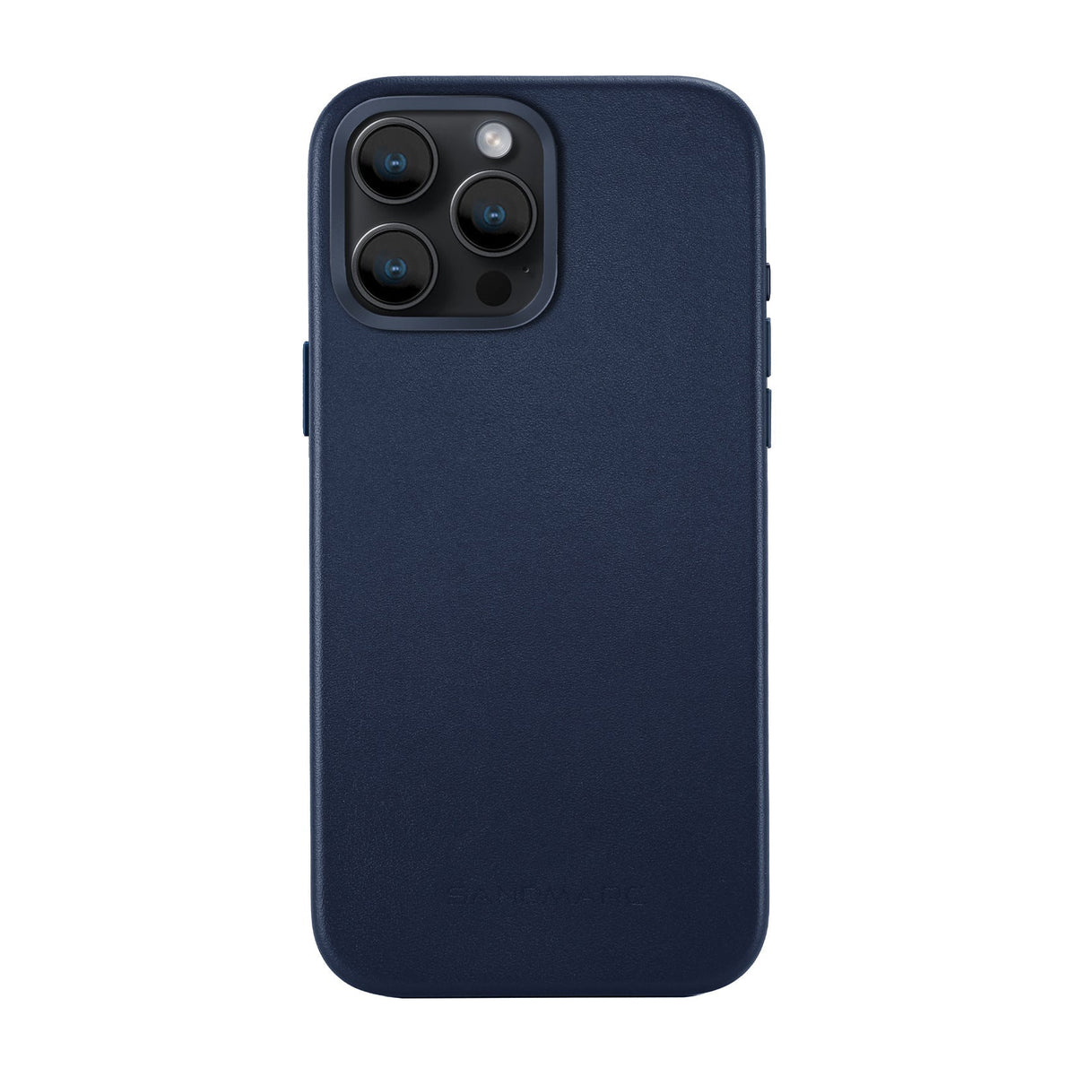 iPhone 14 Pro Max Minimal Leather Case | Navy (works with MagSafe) - SANDMARC