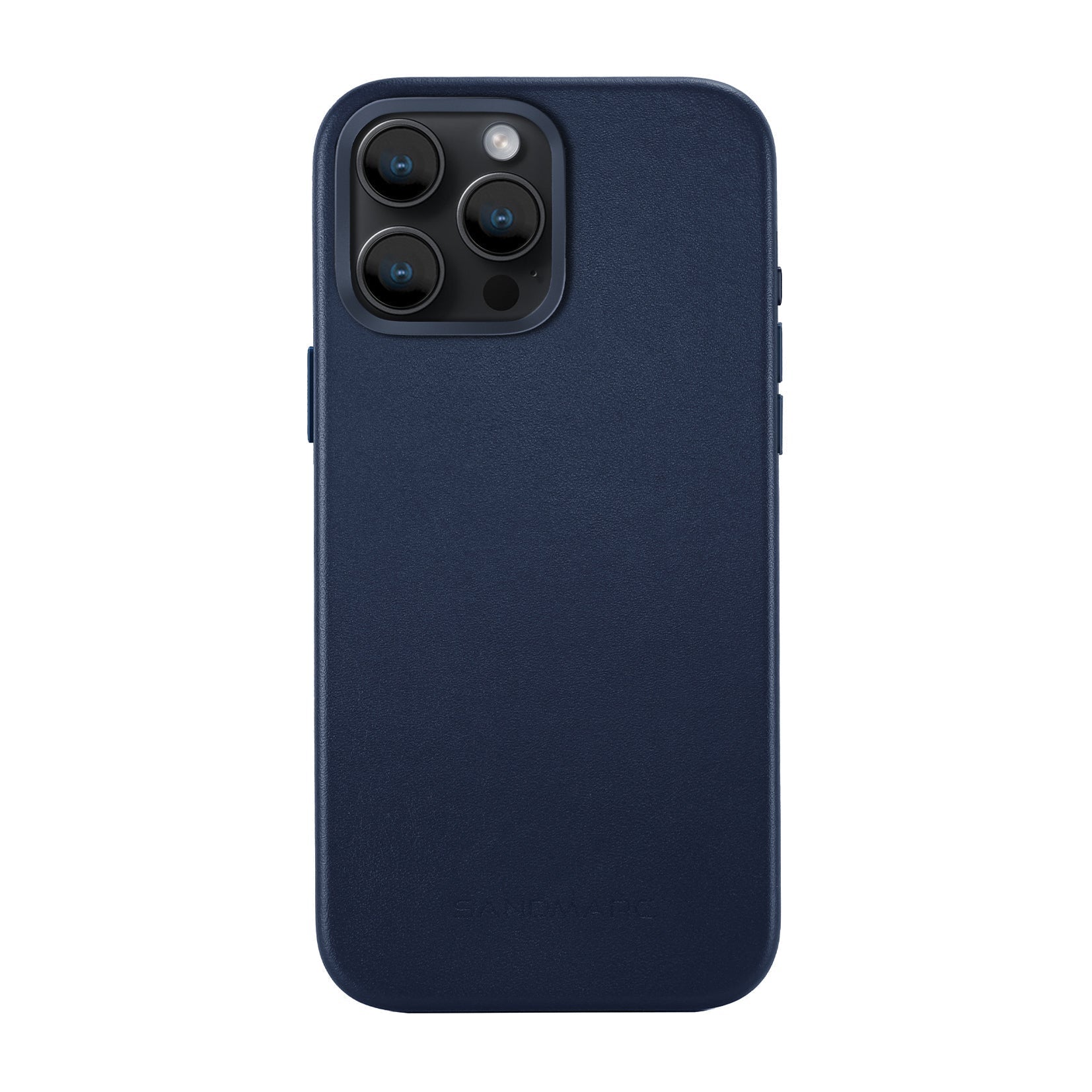 iPhone 14 Pro Max Minimal Leather Case | Navy (works with MagSafe) - SANDMARC