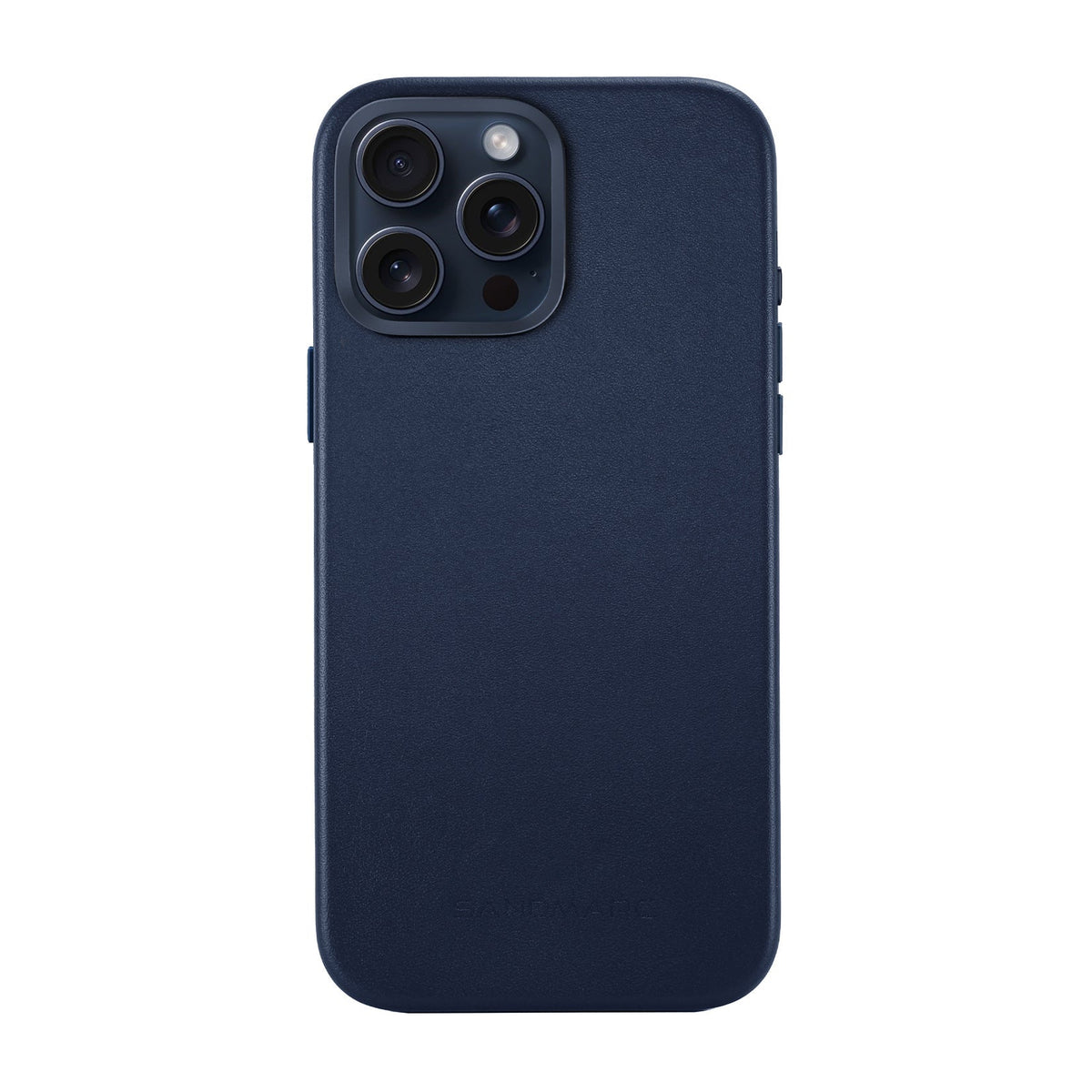 iPhone 15 Pro Max Minimal Leather Case | Navy (works with MagSafe) - SANDMARC