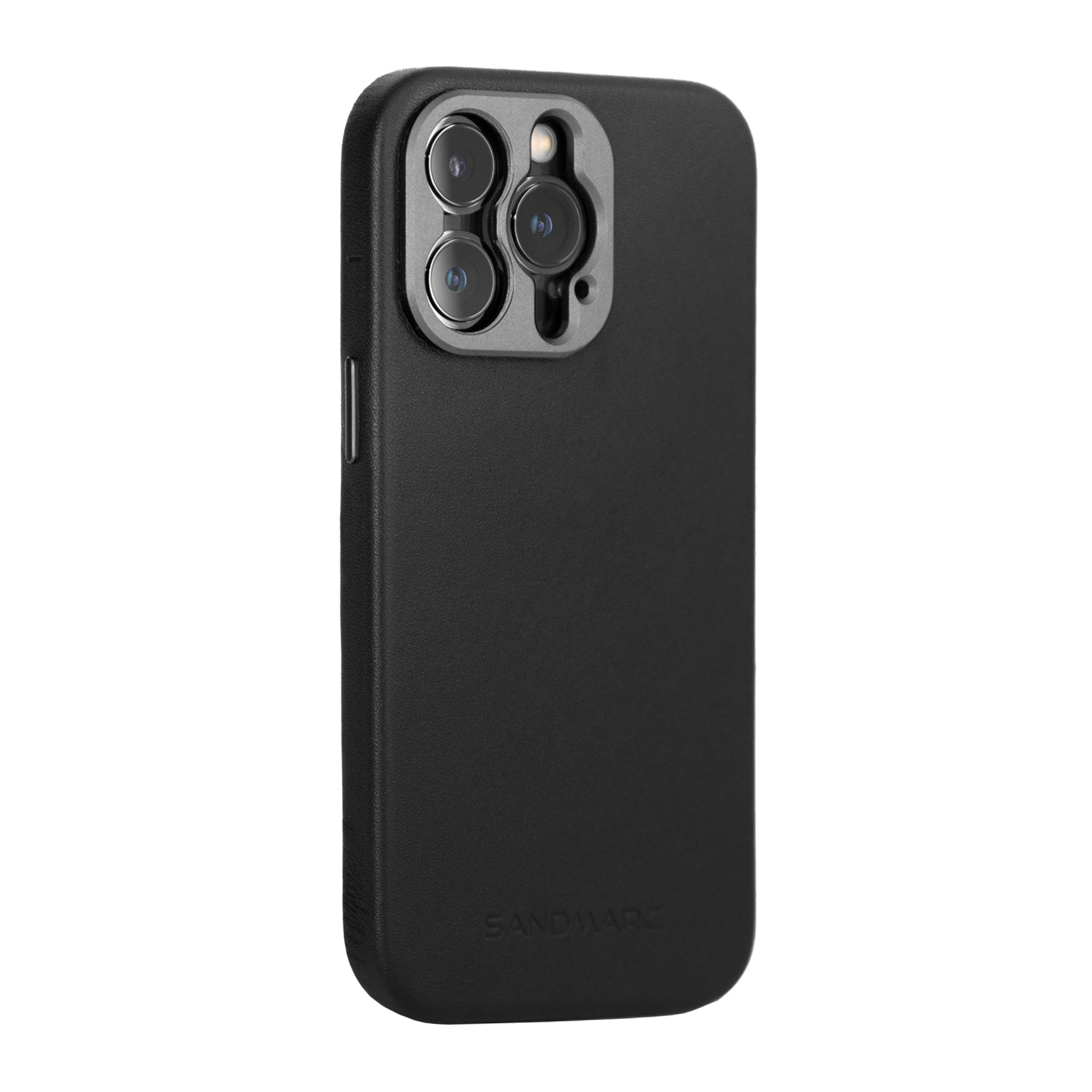 iPhone14Pro ハードケース MagSafe対応 ブラック iPhone 14 Pro Max Leather Case | Black (works with MagSafe) - SANDMARC