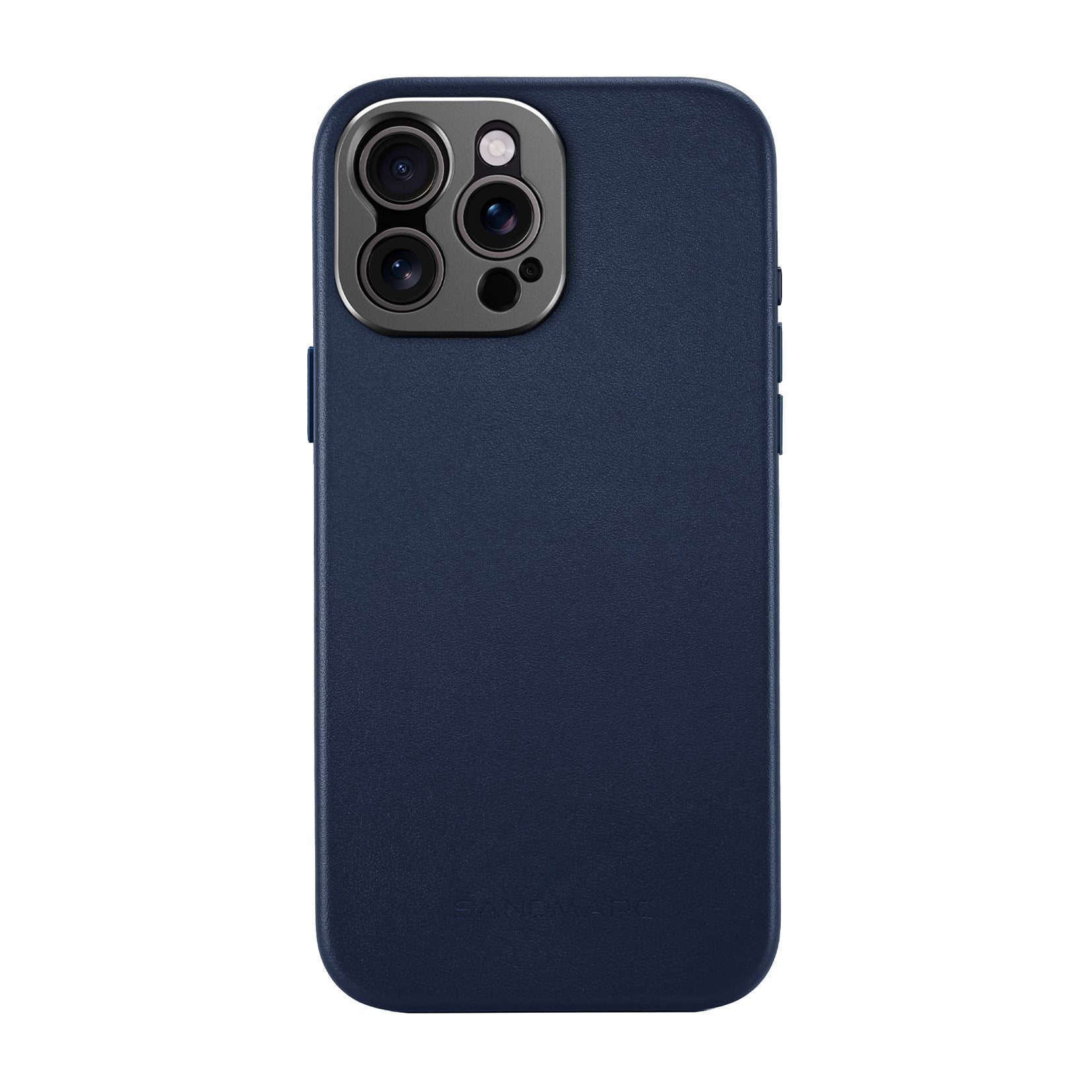iPhone 15 Pro Max Leather Case | Navy (works with MagSafe) - SANDMARC