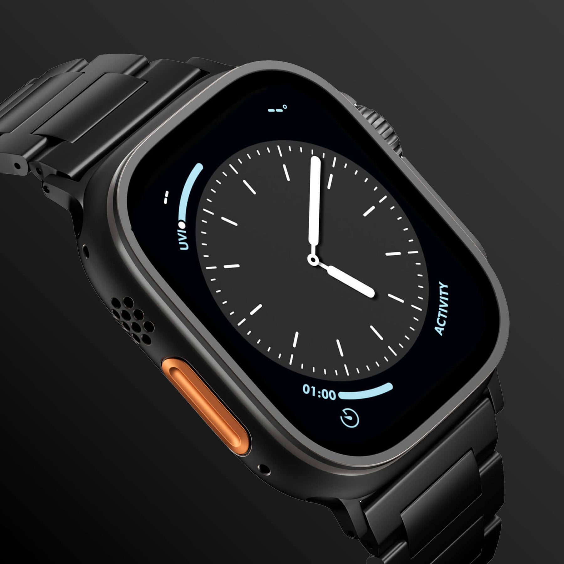 Apple Watch Ultra 2 Black Titanium Band - SANDMARC